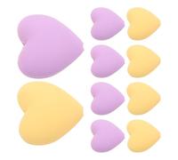 Operitacx 12 Tapones Protectores para Agujas de Tejer de Silicona Forma de Corazón, Antideslizantes, Tamaño 3 Mm, 12 Piezas en Colores Morado y Amarillo, Accesorios Prácticos para