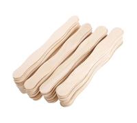 Operitacx 120 Piezas Wood Wave Pattern Fan Handles Jumbo Popsicle Sticks For DIY Wedding Party Crafting Supplies Smooth Wooden Stems