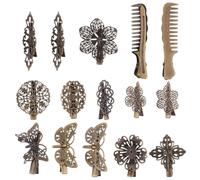 Operitacx 15 Horquillas Pelo Vintage de Metal Buen Agarre y Material Saludable para Mujeres y Niñas en Estilo Sencillo y Elegante Varios estilos