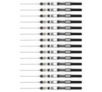 Operitacx 15 Unidades Kit de Recambios para Pluma Estilográfica con Convertidor y Jeringa de Tinta Pigmentada, Compatible con Diámetro 3.4 Mm, Punta Roma Extraíble y Cuerpo de Acero