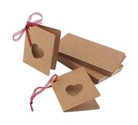 Operitacx 150 Piezas Etiqueta De Corazón Tejido Decoración Fiesta Papel Conformado Largo Envoltura Decoraciones De Ducha De Novia Etiquetas Hechas a Mano Falso Favores De Boda Dinero