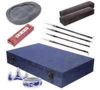 Operitacx 1juego Conjunto Profesional de Pinceles de Escritura Chinos con Piedra de Tinta y Barra de Tinta Portátil y Duradero para Estudiantes y Calígrafos Principiantes