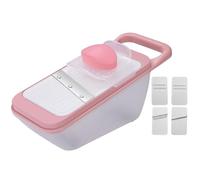 Operitacx 1juego Cortador de Verduras Multifuncional Rosa con Cuchillas de Inoxidable Rallador y Cortador Tiras para Patatas Ajo y Zanahorias Práctico Utensilio de Cocina Doméstica