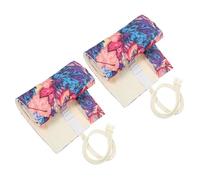 Operitacx 2 Estuches Enrollables para Lápices y Pinceles de Lona Morada Diseño de Hoja de Arce, 48 Orificios, Organizador Portátil para Arte, Pintura al Óleo, Acuarela y Manualidades,