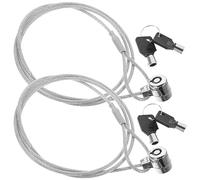 Operitacx 2 Juegos Cierre de Seguridad para Portátil de Cables de Bloqueo Antirrobo de Compatible con Dispositivos y Duradero para Oficina y Estudio