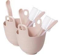Operitacx 2 Juegos de Cuencos para Mascarillas Faciales de Silicona y Abs para Mezclar Mascarillas DIY en Casa, Kit de Cuidado Facial para Mujeres Tazón y Cepillo