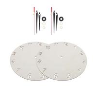 Operitacx 2 Juegos Esfera de Reloj de Madera Redonda de 23cm para Proyectos DIY con Manecillas, Panel Beige sin Terminar Adecuado para Decoración Rústica y Manualidades