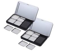 Operitacx 2 Juegos Paleta de Sombras de Ojos Vacía Portátil de As para DIY Soporte Magnético para Almacenamiento y Exhibición de Maquillaje