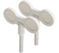 Operitacx 2 Llaves de Cuerda Paquete de 2 Piezas para Caja de Música de Metal Blanco, Accesorios para Reparación y Creación DIY de Cajas Musicales