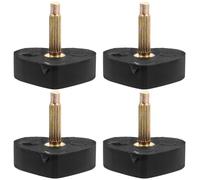 Operitacx 2 Pares de Tapas de Talón de Repuesto para Reparación Práctica y Silenciosa de Zapatos de Tacón Alto para Mujer Diseño Simple y Forma Única en Pvc Negro