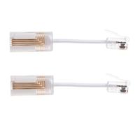 Operitacx 2 piezas Adaptador Giratorio Anti-enredos para Cable de Teléfono Unidades Evita Enredos y Prolonga Vida Útil Compatible con Cables y Color Blanco