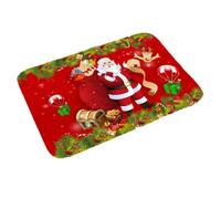 Operitacx 2 Piezas Alfombra de Puerta Antideslizante para Baño y Hogar Diseño Navideño, Tejido de Franela Cómodo y Buen Acabado para Decoración en Navidad y Año