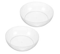 Operitacx 2 Piezas Bandeja de Plástico Transparente de 600ml Tazón de Pesaje Ligero para Báscula Electrónica de Cocina para Preparación de Alimentos y Repostería