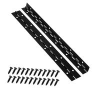 Operitacx 2 piezas Bisagras Continuas de Hierro Negro Metálica Resistente para Puertas Pesadas Muebles Cajas y Proyectos DIY con Tornillos Incluidos