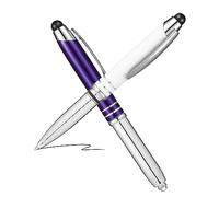 Operitacx 2 Piezas Bolígrafo Táctil (1 y 1 Azul) Pluma Linterna Bolígrafos Negros Lápiz Óptico del Teléfono Lápiz Óptico Portátil Pluma Ligera Enfermero Metal Pantalla