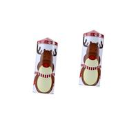 Operitacx 2 Piezas Caja de hojalata navideña con decoración navideña lata de galletas navideñas navideños christmas cajas selladas de hojalata cajas de embalaje de
