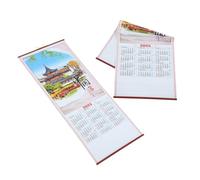 Operitacx 2 piezas Calendario Chino Año Serpiente Colgante de Pared Calendario Mensual Planificador Feng Shui Decorativo para y Oficina