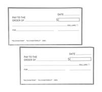 Operitacx 2 Piezas Cheques Falsos Impermeables Reutilizables Gigantes de Borrado en Seco de Papel Recubierto , Ideales para Eventos y Donaciones para Eventos y Donaciones