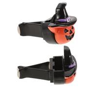 Operitacx 2 Piezas Clip de Halloween para Coche Ambientador de Terror en Resina Naranja, Diseño Único y Pequeño, Adecuado para Adorno de Halloween y Fiesta Verano