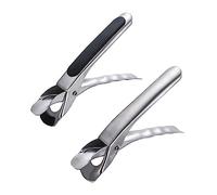 Operitacx 2 Piezas Clips de Cocina Pinzas para Platos Calientes de Acero Inoxidable para Recoger Cuencos de Cocina Pinza Calor Escaldaduras