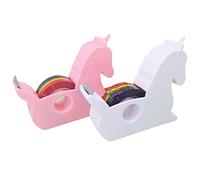 Operitacx 2 piezas Cortador de Cinta Adhesiva Pequeño y Adorable Dispensador de Cinta con Diseño de Dibujos Animados Práctico y Compacto para Oficina y Escritorio de Color Aleatorio