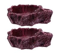 Operitacx 2 Piezas Cuenco Decorativo para Reptiles, Pequeño, de Resina
