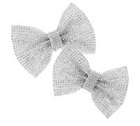 Operitacx 2 Piezas de Adornos para Zapatos de Tacón Lazo de Strass Desmontable, Decoración Elegante para Bodas y Cumpleaños, Accesorios para Botas y Zapatos