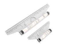 Operitacx 2 Piezas de Dibujo Multifuncional Herramienta de Medición Portátil para Diseñadores Rodante para Dibujo y Medición de Ángulos