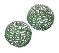 Operitacx 2 Piezas de Marco de Bolas Topiarias Artificiales de Plástico Verde Superficie Lisa sin Rebabas para Decorar Tu Jardín y Patio Exterior