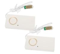 Operitacx 2 Piezas Detector de Agua Blanco Sensor Ultrasensible y Detección en Real para Cocina y Lavandería, Alarma Eficaz contra Fugas y Desbordamientos