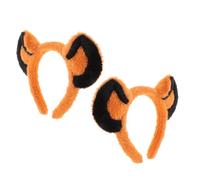 Operitacx 2 Piezas Diadema de Orejas de León de Tela Aterciopelada para Adultos Unisex Estructura Ajustable y Comodidad para Fiestas Temáticas y Días de Spa
