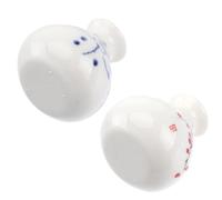 Operitacx 2 Piezas Jarrón Decorativo de Cerámica Blanco, Mini Florero