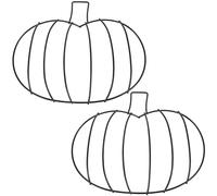 Operitacx 2 Piezas Marco de Alambre de Hierro Forma de Calabaza Negra para Uso en Interiores y Jardines, Estructura Sólida sin Rebabas para Accesorios de Halloween