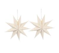 Operitacx 2 piezas Pantallas de Lámpara Plegables Forma de Unidades Blancas de Linternas Decorativas para Navidad Fáciles de Instalar y Almacenar para Fiestas y Decoración