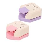 Operitacx 2 piezas Perforadora de Esquinas Manualidades DIY Cortadora de Esquinas Redondas Decorativas y Planas Herramienta Ligera y Ergonómica para Scrapbooking Álbumes y Tarjetas de Rosa