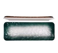 Operitacx 2 Piezas Platos de Sushi para Servicio, Rectangulares de Cerámica | Presentación Elegante en Mesa de Hotel y Restaurante, Superficie Lisa, para Postres y Bocados