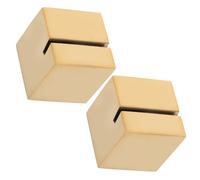 Operitacx 2 Piezas Portatarjetas Clip Seguro y Resistente de Acero Inoxidable de Números de Mesa Dorados para Decoración en Restaurantes y Fiestas