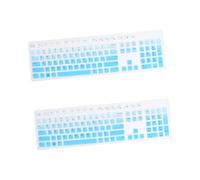 Operitacx 2 Piezas Protector de Teclado de Silicona Compatible con DELL Película Protectora Antipolvo y Resistente Líquidos Funda para Teclado con Cable y Inalámbrico Protección Duradera