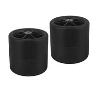 Operitacx 2 Piezas Ruedas para Taburete de Jardinería de Goma Negro, Ligeras y Estables, Ideales para Actividades al Aire Libre y Camping Asiento Rodante Móvil