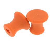Operitacx 2 Piezas Soporte de Goma Naranja para Herramientas de Meditación y Yoga, Base Estable y Ligera para Sesiones de Sanación Vibracional en Casa