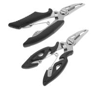 Operitacx 2 piezas Tijeras de Pesca Multifuncionales con Cortador de Alambre Compacto Tijeras Antideslizantes Inoxidable para Actividades de Pesca y Herramientas de Control de Anzuelos