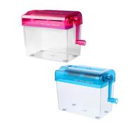 Operitacx 2 Piezas Trituradora Manual Portátil para Papel Destructora de sin Electricidad Mini Trituradora de Escritorio para Oficina y Colores Rosa y Azul
