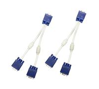 Operitacx 2 Piezas Vga Splitter Cable Adaptador Video Entrada Salidas para LCD Monitor Doble Salida Señal Sin Pérdida Cable Abs Flexible