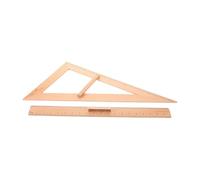 Operitacx 2 Reglas de Madera para Medición Precisa de 50 Cm Doble Escala, Herramienta Didáctica Portátil Adecuado para Proyectos y Actividades Aula