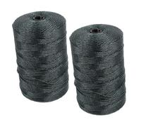 Operitacx 2 Rollos Cuerda de Nylon Trenzada Multiusos para Redes de Pesca Resistente Desgarros Estiramiento para Reparaciones y Ataduras