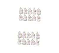 Operitacx 2 Series Colgante De Llavero Encantos En Forma De Conejo Rosario Bisel Encantos De Conejito De Esmalte Colgante Delicado Pulseras De Encanto Colgar Aleación 10 Piezas*2