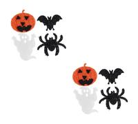 Operitacx 2 Series Parches Halloween Tela Calabaza Fantasma Y Adhesivos Diy Para Manualidades Y Decoración Fiestas Halloween 60 Piezas*2