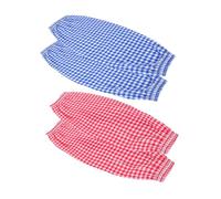 Operitacx 2 Sobremangas Reutilizables de Brazo con Diseño de Cuadros Elásticas y Prácticas Protectoras para Cocina y Trabajo Unisex Fáciles de Lavar y Almacenar de