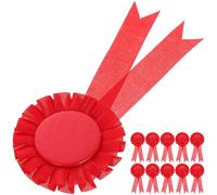 Operitacx 20 Insignias Decorativas en Blanco Pin, Diseño Pequeño, Material de Hojalata y Tela Satén, Ideales para Decoración y Oficinas, Paquete de 20 Piezas