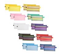 Operitacx 20 Piezas Bolsa para Lápices Resistente y Multiusos con Cremallera Estuche Portátil para Escuela y Oficina Paquete de Unidades de Colores Aleatorios Color Color Aleatorio